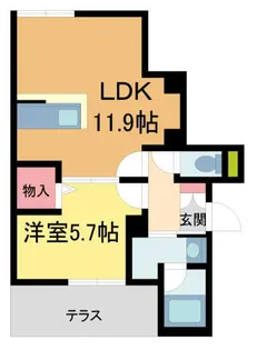 Crujiente【101号室】の間取り