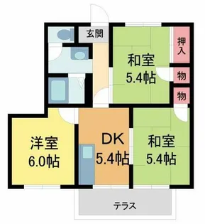 ビュー苦楽園【103号室】の間取り