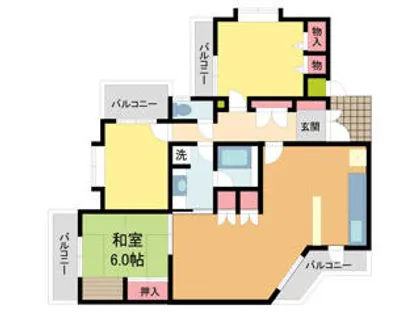 クレイドル宝松苑【4階】の間取り