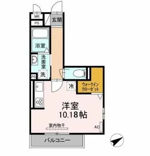 TR土井【201号室】の間取り