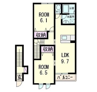 プランドール【2階】の間取り