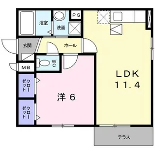 グランシェル【1階】の間取り