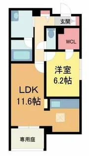 Ecrarge【101号室】の間取り