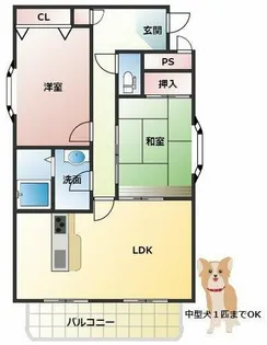 ドミシル谷辻【2階】の間取り