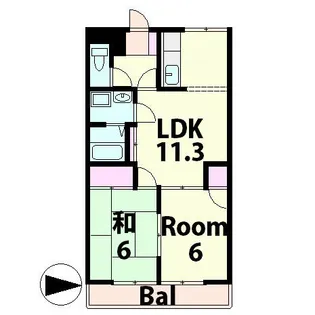 ロワールKENT【2階】の間取り