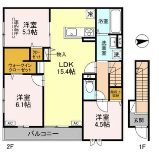 シエルコート【2階】の間取り