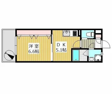 ボヌール博多【11階】の間取り