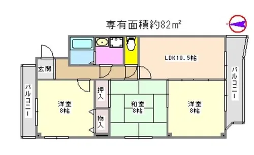 ブローエ・ブラン【3階】の間取り