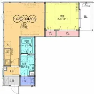 大阪府松原市西大塚1丁目【アパート】の間取り