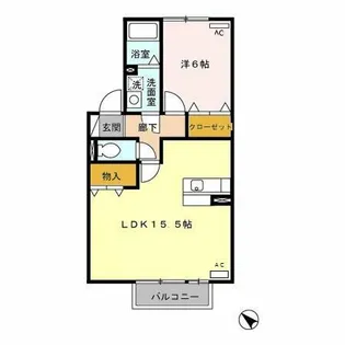アベニール十六田【2階】の間取り