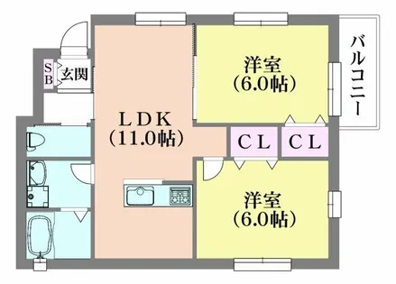 KARIN房王寺【1階】の間取り