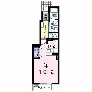 1Rの間取り画像