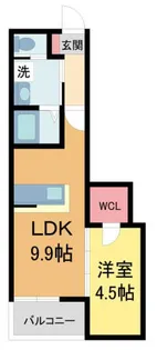 ウェルスクエア西宮北口【302号室】の間取り