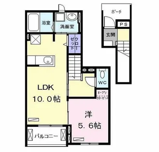フィオーレ302【203号室】の間取り