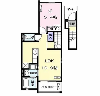 AT・ヴィレッジ【201号室】の間取り