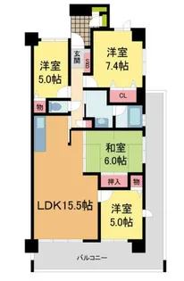 西宮マリナパークシティ杜のまち3番館【910号室】の間取り