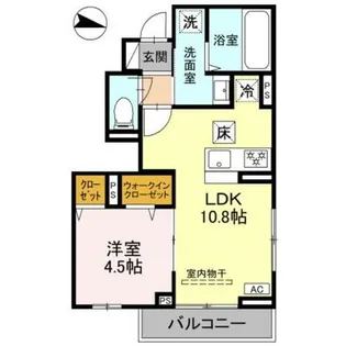 キャッスルヴュー山口【1階】の間取り