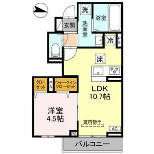 キャッスルヴュー山口【1階】の間取り