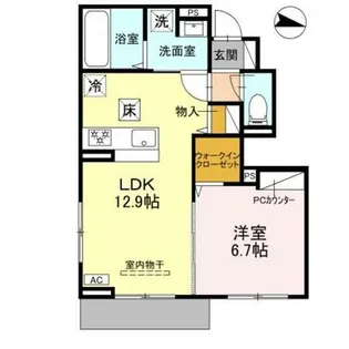 キャッスルヴュー山口【1階】の間取り