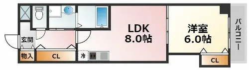 大阪府大阪市東淀川区菅原1丁目【マンション】の間取り