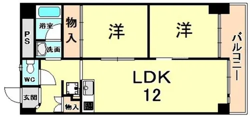 西宮田近野【5階】の間取り