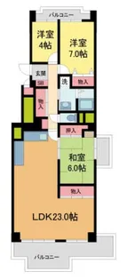 サンビオラ5番館【1104号室】の間取り