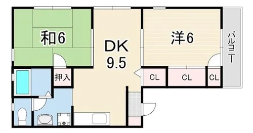 クレール吉川【1階】の間取り