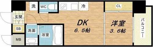 セレニテ北久宝寺【8階】の間取り