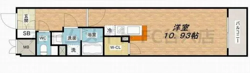 アクアプレイス上本町【2階】の間取り