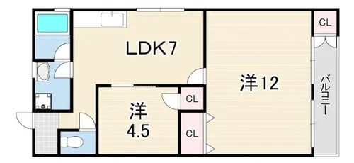 セントラルマンション【2階】の間取り