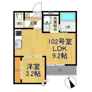 GRANDTIC ROXA【1階】の間取り