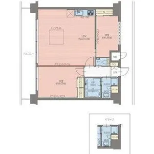 プレジオさくら夙川【806号室】の間取り
