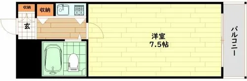 大阪府大阪市西区千代崎2丁目【マンション】の間取り