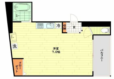大阪府大阪市浪速区元町1丁目【マンション】の間取り