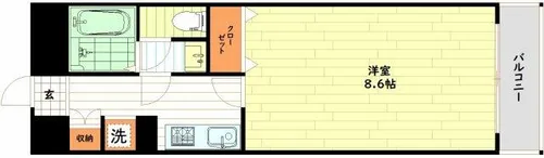 メゾン・ド・ヴィレ大阪城公園前【17階】の間取り