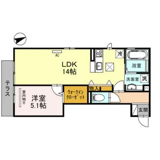兵庫県西宮市里中町2丁目【アパート】の間取り