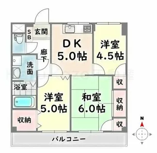 ハーモニアス元八事【7階】の間取り