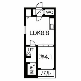 F asecia Attivo Ⅱ【3階】の間取り