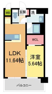 プレジオさくら夙川【608号室】の間取り