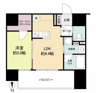 ブランシエスタ都島通【5階】の間取り