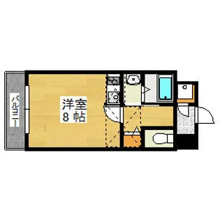 TOWERS AVANTGARDE博多No.62【7階】の間取り