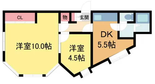 ホルム夙川【1階】の間取り
