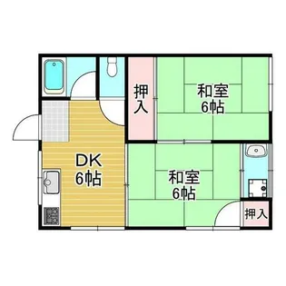武庫川アパート【1階】の間取り