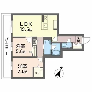 シャーメゾンガーデンズ芦屋浜町【305号室】の間取り