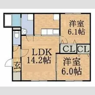 ブライトハウスⅡ【2階】の間取り