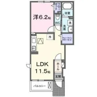 スペランザ ヴェルデ【1階】の間取り