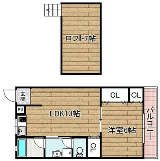 クレスト【2階】の間取り