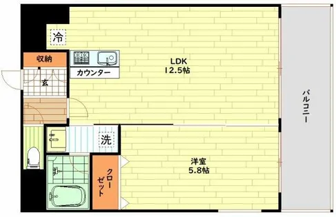プレジオ難波WEST【8階】の間取り