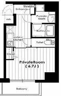 M COURT靭公園【4階】の間取り