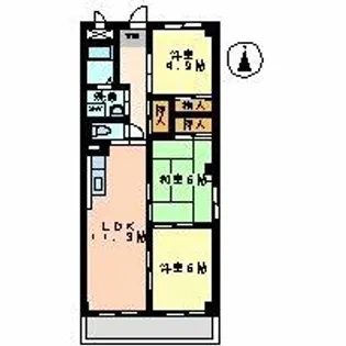 ラフィネ櫻館【1階】の間取り